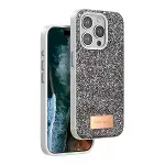 Onegif  İphone 15 Pro Bright Simli Kapak - Gümüş-1