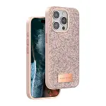 Onegif  İphone 15 Pro Bright Simli Kapak - Pembe-1