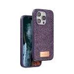 Onegif  İphone 15 Pro Bright Simli Kapak - Derin Mor-1
