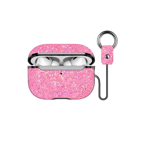 Onegif Airpods 3 (3.nesil) Bright Simli Airpods Kapak - Pembe