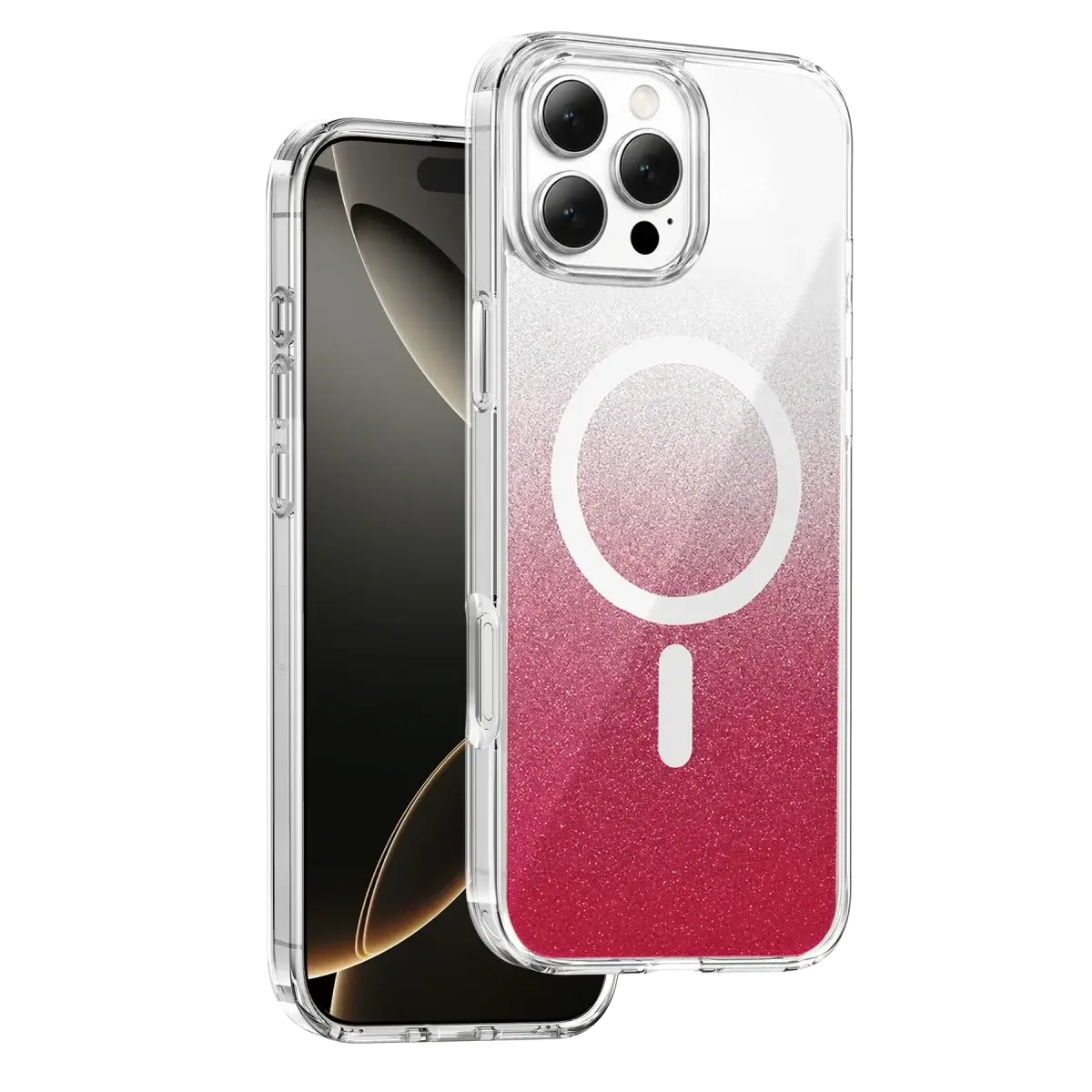 Onegif İphone 16 Pro Max Sora Simli Magsafe Kapak - Kırmızı