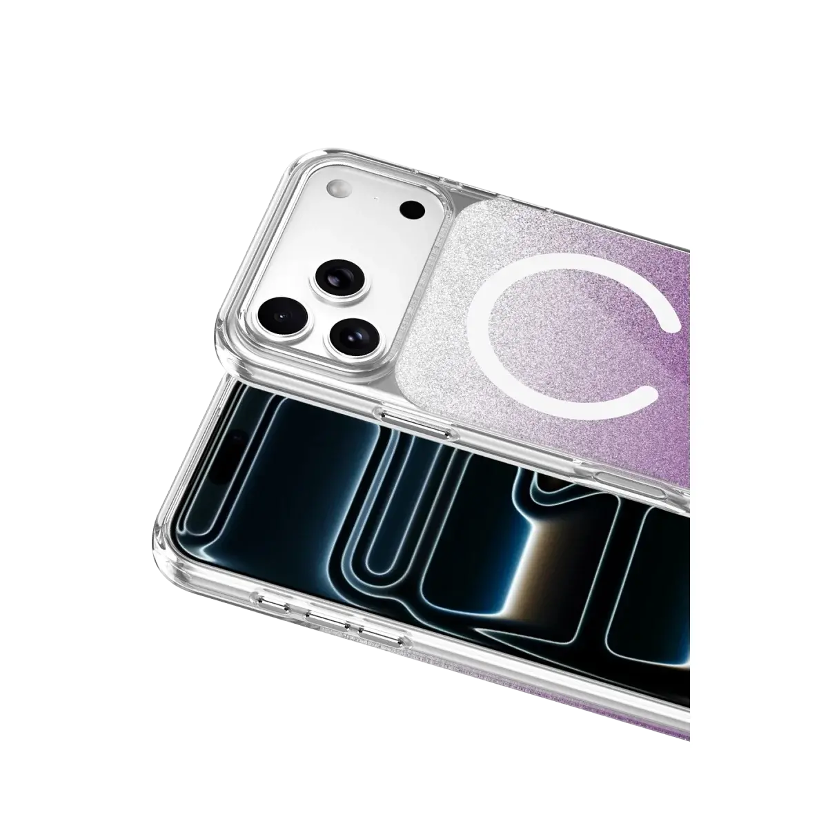 Onegif İphone 17 Pro Max Sora Simli Magsafe Kapak - Mor