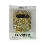 Airpods 2 (2.nesil) Mira Taşlı Kılıf - Gold-3