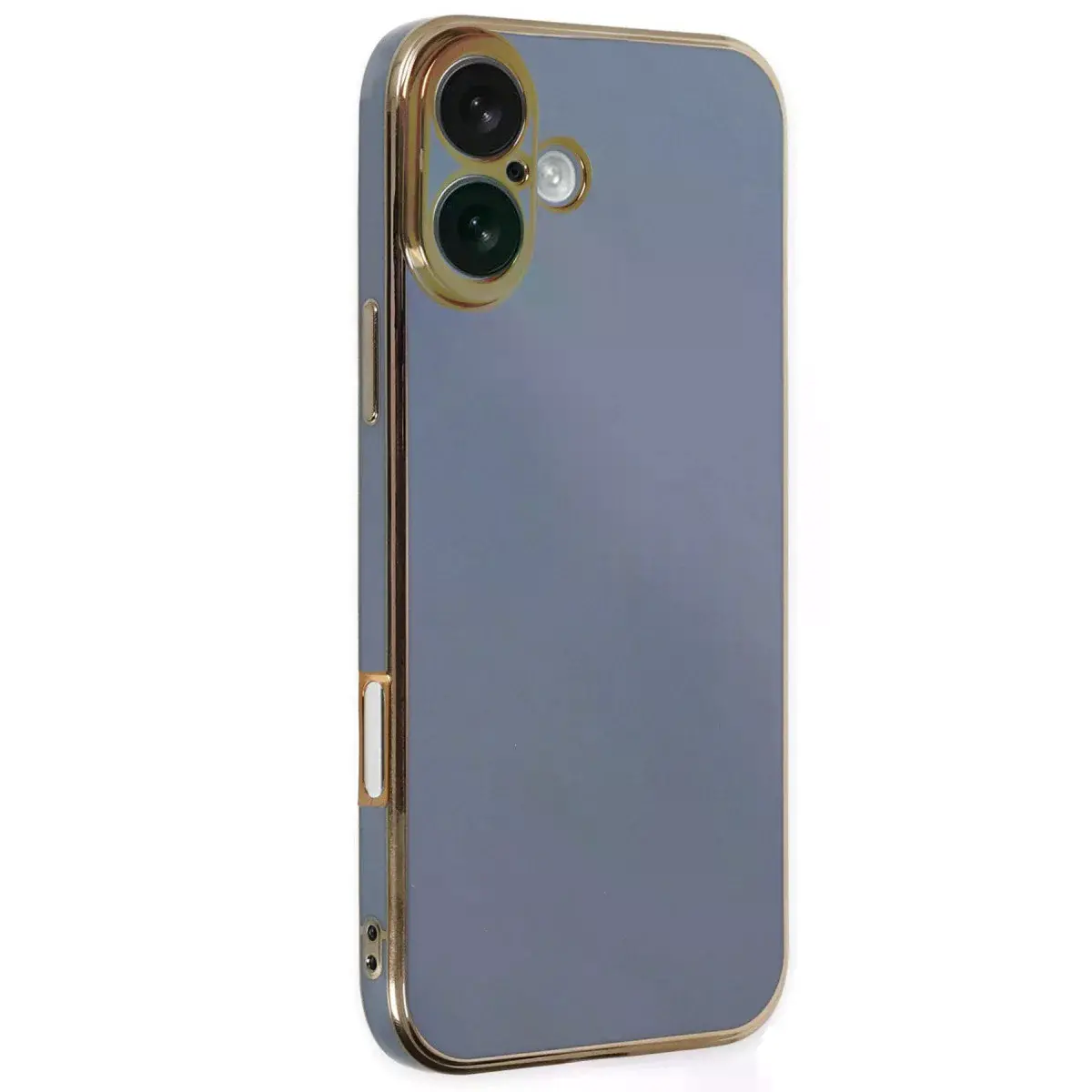 İphone 16 Kılıf Volet Silikon - Mavi