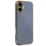İphone 16 Kılıf Volet Silikon - Mavi-1