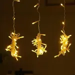 8 Fonksiyonlu 200 Led 10 Saçak Şerit Led 2x2 Perde İp Led (Gün Işığı) (4745)-4
