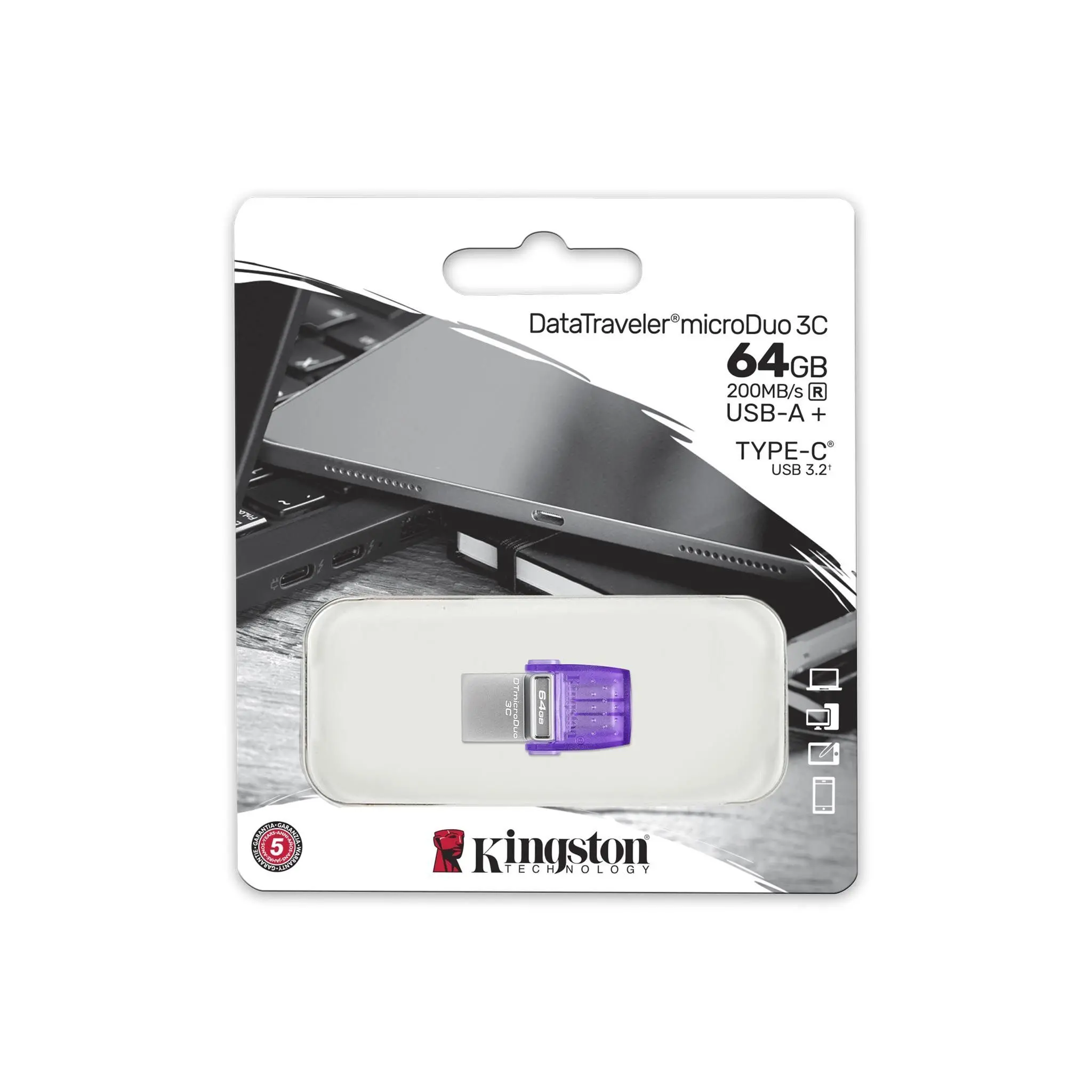 DTDUO3CG3/64GB 64GB DataTraveler Microduo Typc C USB Bellek