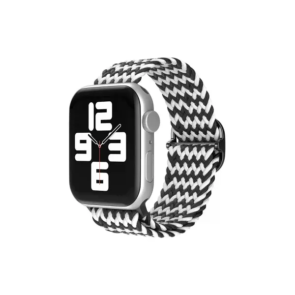 Watch 38mm  Kordon - Zigzag Siyah-beyaz