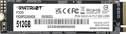 P320 512GB 3000/2200MB/s NVMe M2 SSD Disk (P320P512GM28)