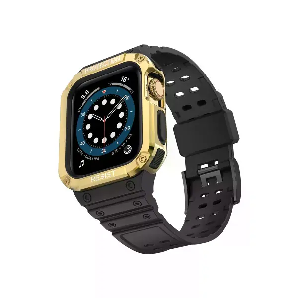 Watch 42mm Kr401 Silikon Kordon - Siyah-gold
