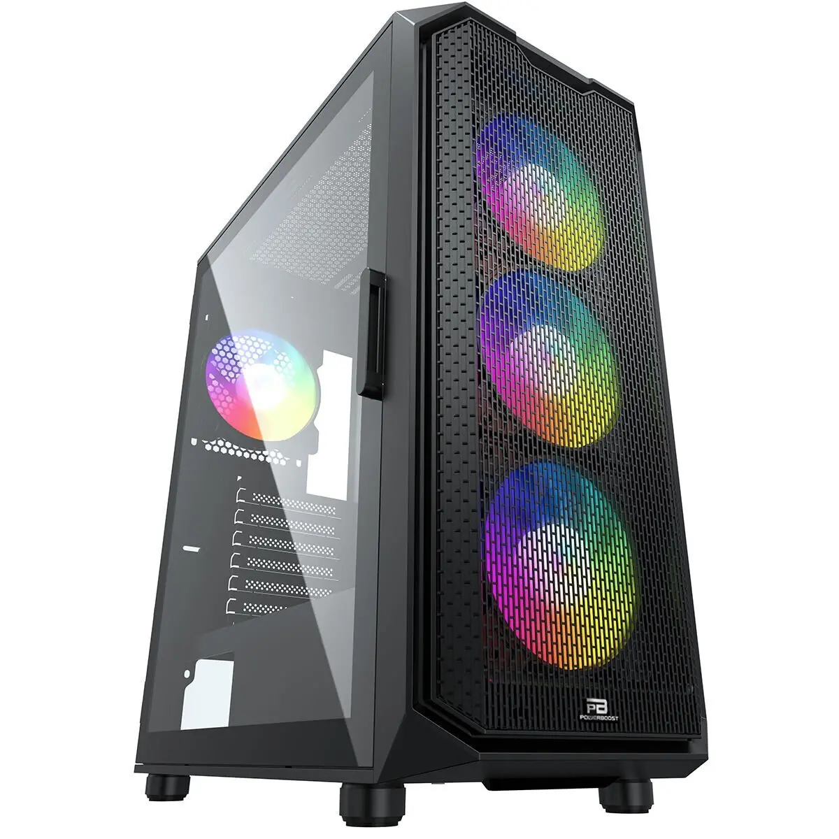 PB-P521B 750w 80+ Bronze USB 3.0 Mesh ARGB Fan Siyah ATX Kasa