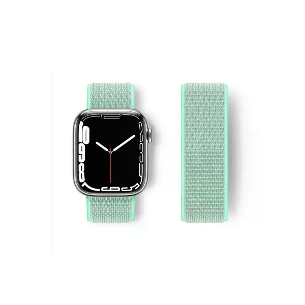 Watch 42mm Hasırlı Cırtcırtlı Kordon - Turkuaz