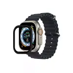 Watch Ultra 49mm Alüminyum Kasa Cam Ekran Koruyucu - Siyah-1