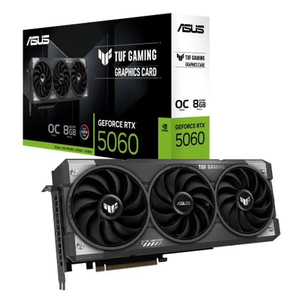 TUF-RTX5060-O8G-GAMING, 8Gb, 128Bit, GDDR7, 1xHDMI, 3xDP GAMING Ekran Kartı