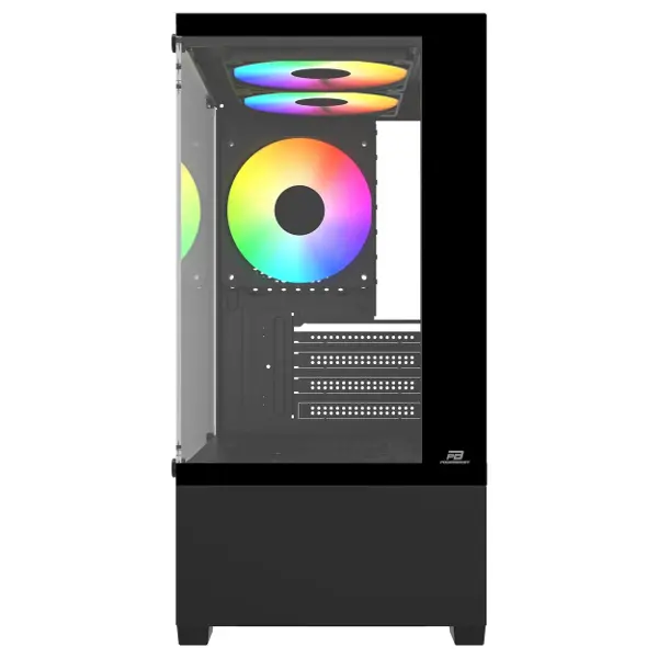 PB-M5001B 500W 3x12cm Rainbow Fanlı USB 3.0 M-ATX Gaming Siya Kasa