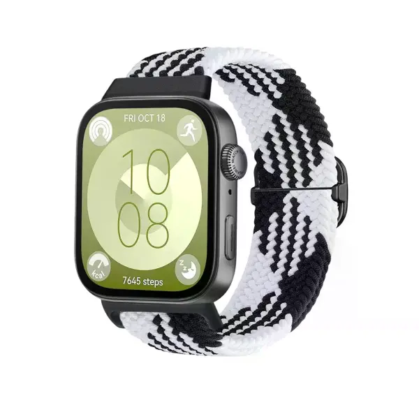 Huawei Fit 4  Kordon - Siyah-beyaz
