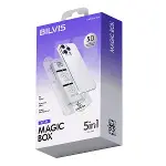 İphone 14 Pro Max Bilvis 5in1 3d Magic Cam Ekran Koruyucu - Siyah-1