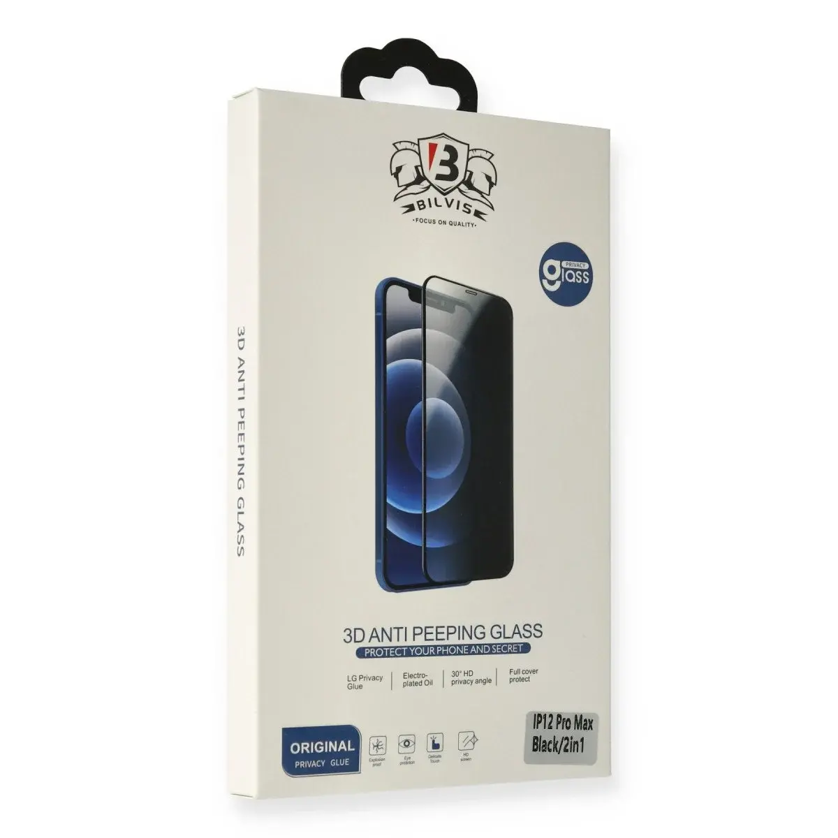İphone 13 Mini Bilvis 3d Anti Peeping Hayalet Cam Ekran Koruyucu