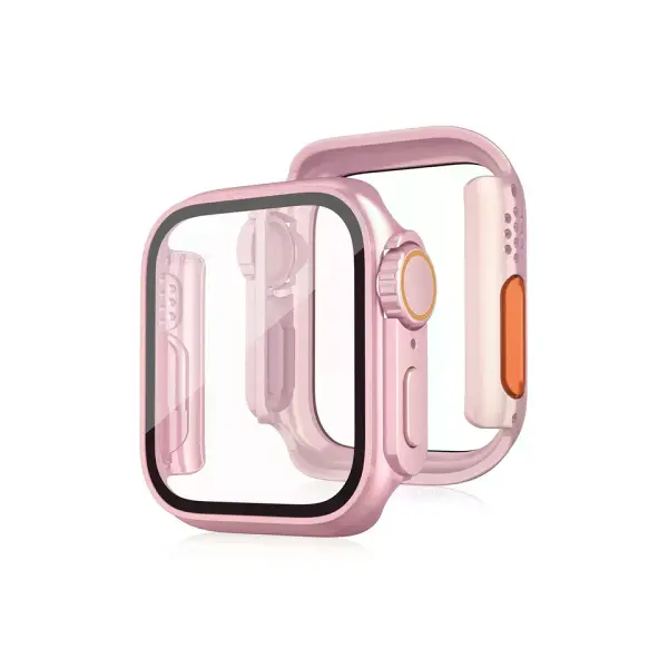 Newface Apple Watch 41mm Watch 49mm Kasa Dönüştürücü ve Ekran Koruyucu - Rose Gold
