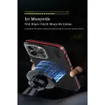 Joko  iPhone 15 Pro Max Kılıf Aramid 600D Kevlar Karbon Fiber Magsafe Kapak - Kırmızı-5