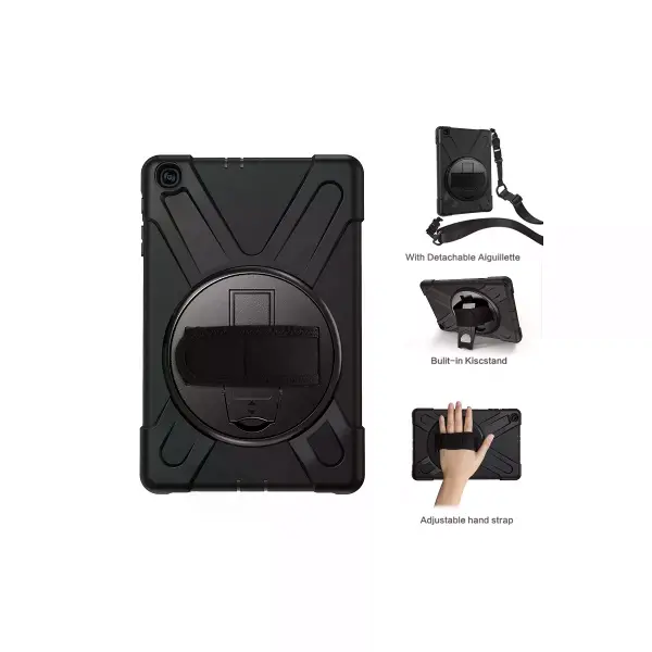 Galaxy T510 Tab A 10.1 Kılıf Amazing Tablet Kapak - Siyah