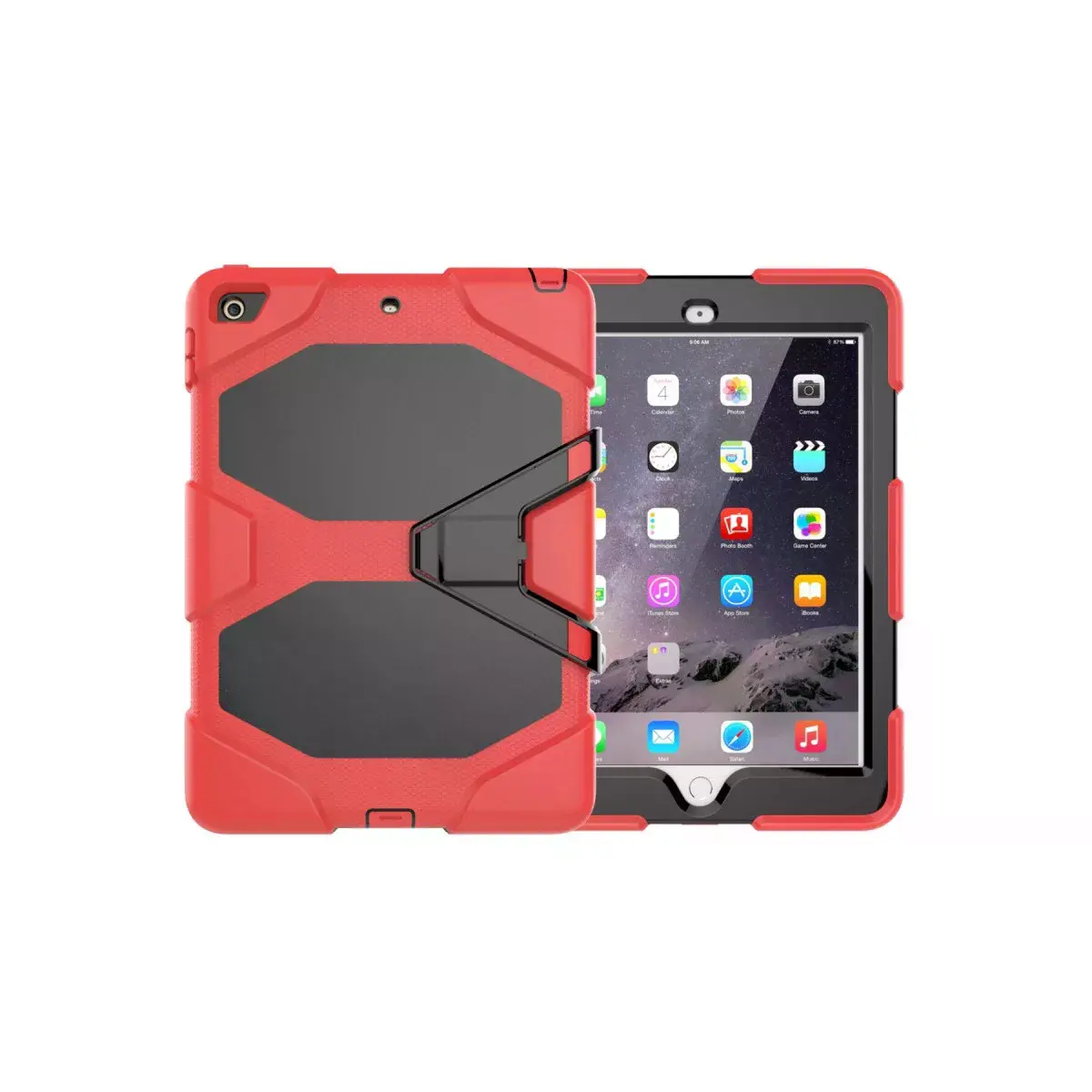 Newface Apple iPad 5 Air 9.7 Kılıf Griffin Tablet Kapak - Kırmızı