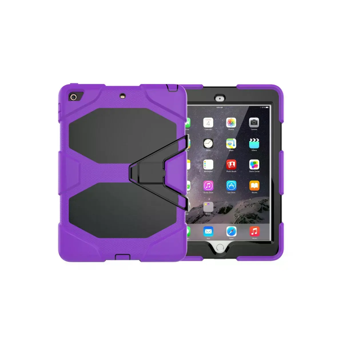 Newface Apple iPad 5 Air 9.7 Kılıf Griffin Tablet Kapak - Mor