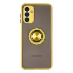 Samsung Galaxy A04s Kılıf Montreal Yüzüklü Silikon Kapak - Sarı-1