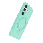 Samsung Galaxy S25 Regal Magsafe Standlı Kapak - Su Yeşili-3