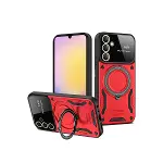 Samsung Galaxy S25 Kılıf Joy Lens Standlı Kapak - Kırmızı-1