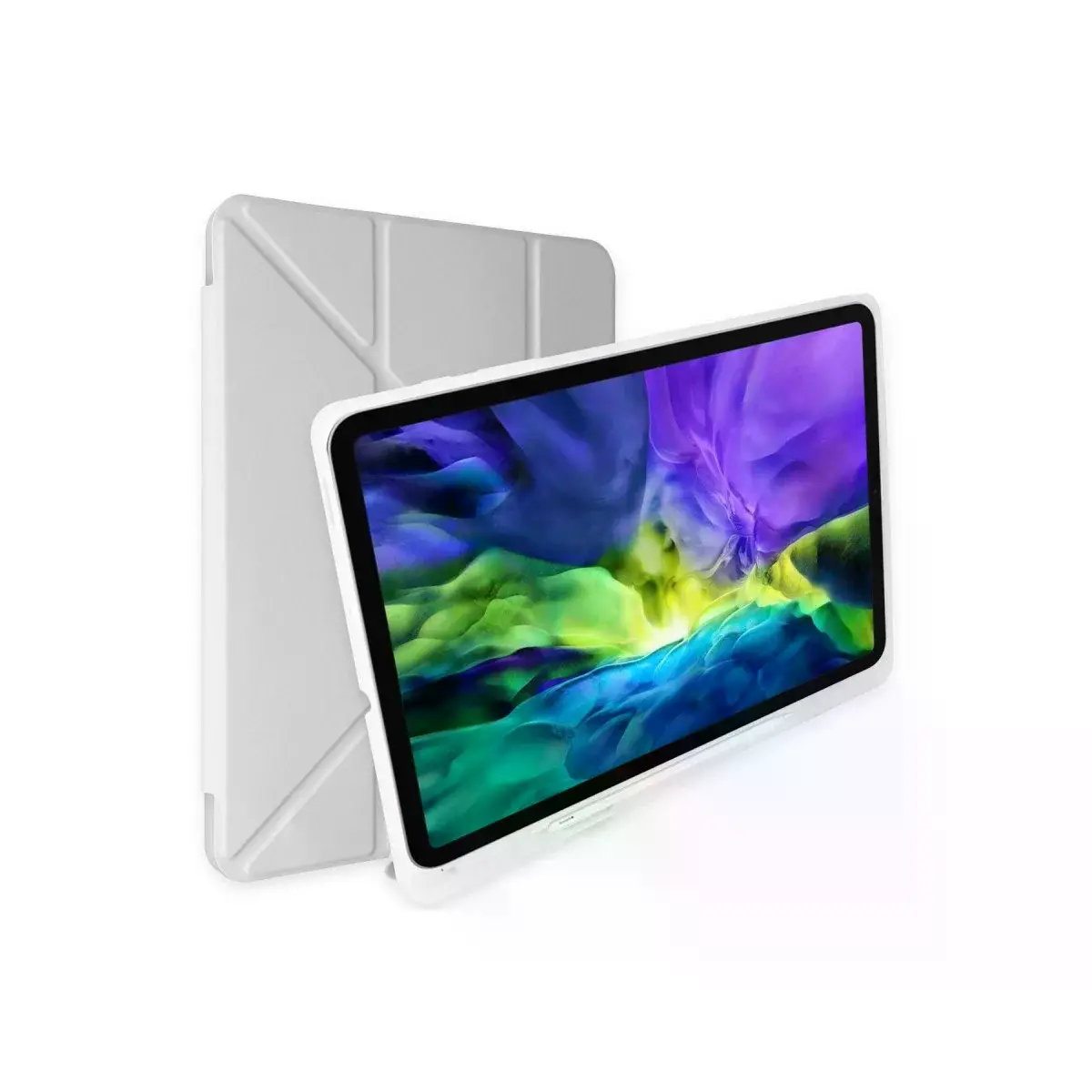 Samsung Galaxy P610 Tab S6 Lite 10.4 Kılıf Kalemlikli Mars Tablet Kılıfı - Gri