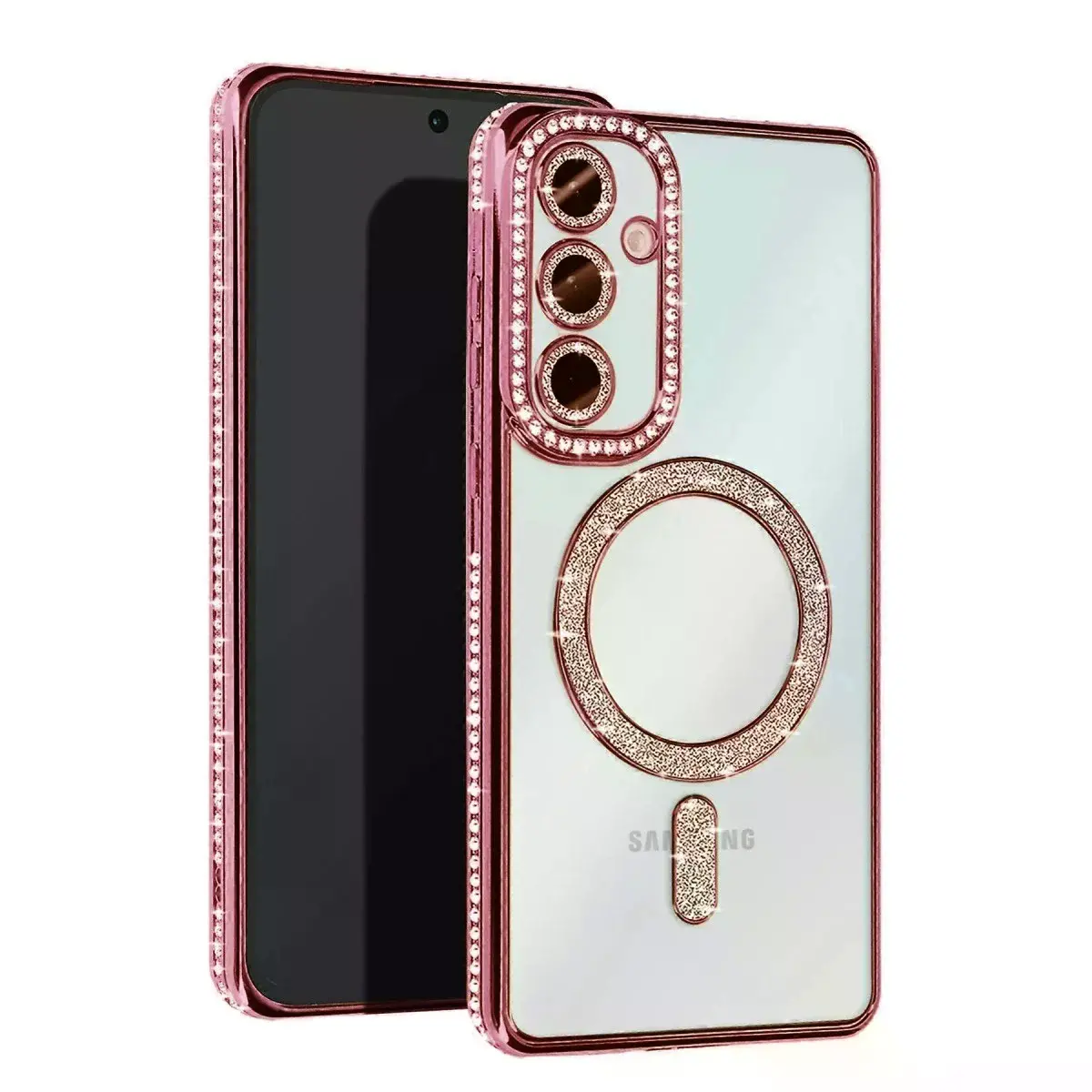 Samsung Galaxy A16 5g Joke Simli Magneticsafe Kılıf - Pembe