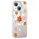 Joko  iPhone 14 Floral Magsafe Kapak - Turuncu-1
