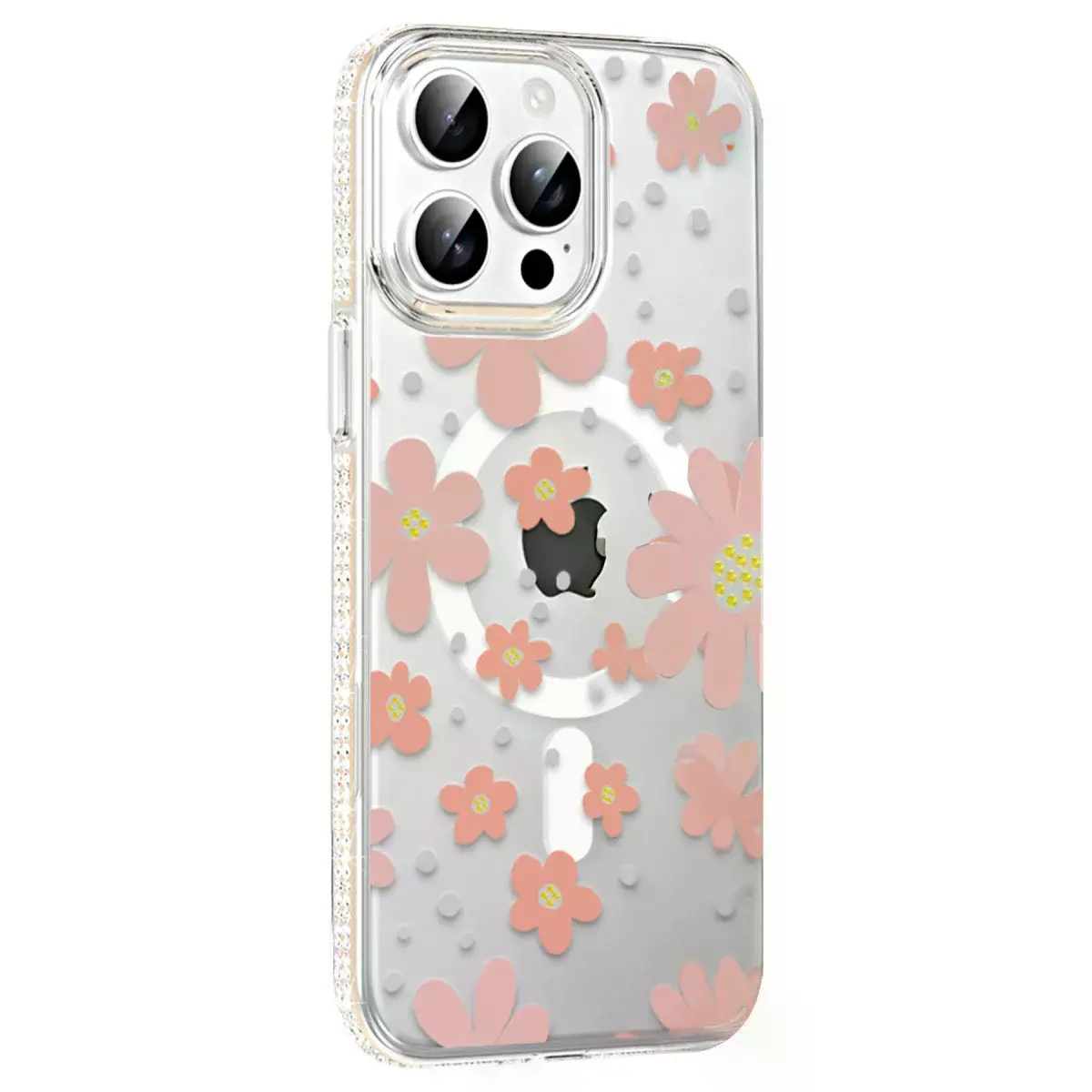 Joko iPhone 14 Pro Max Floral Magsafe Kapak - Pembe