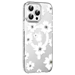 Joko  iPhone 15 Pro Max Floral Magsafe Kapak - Beyaz-1