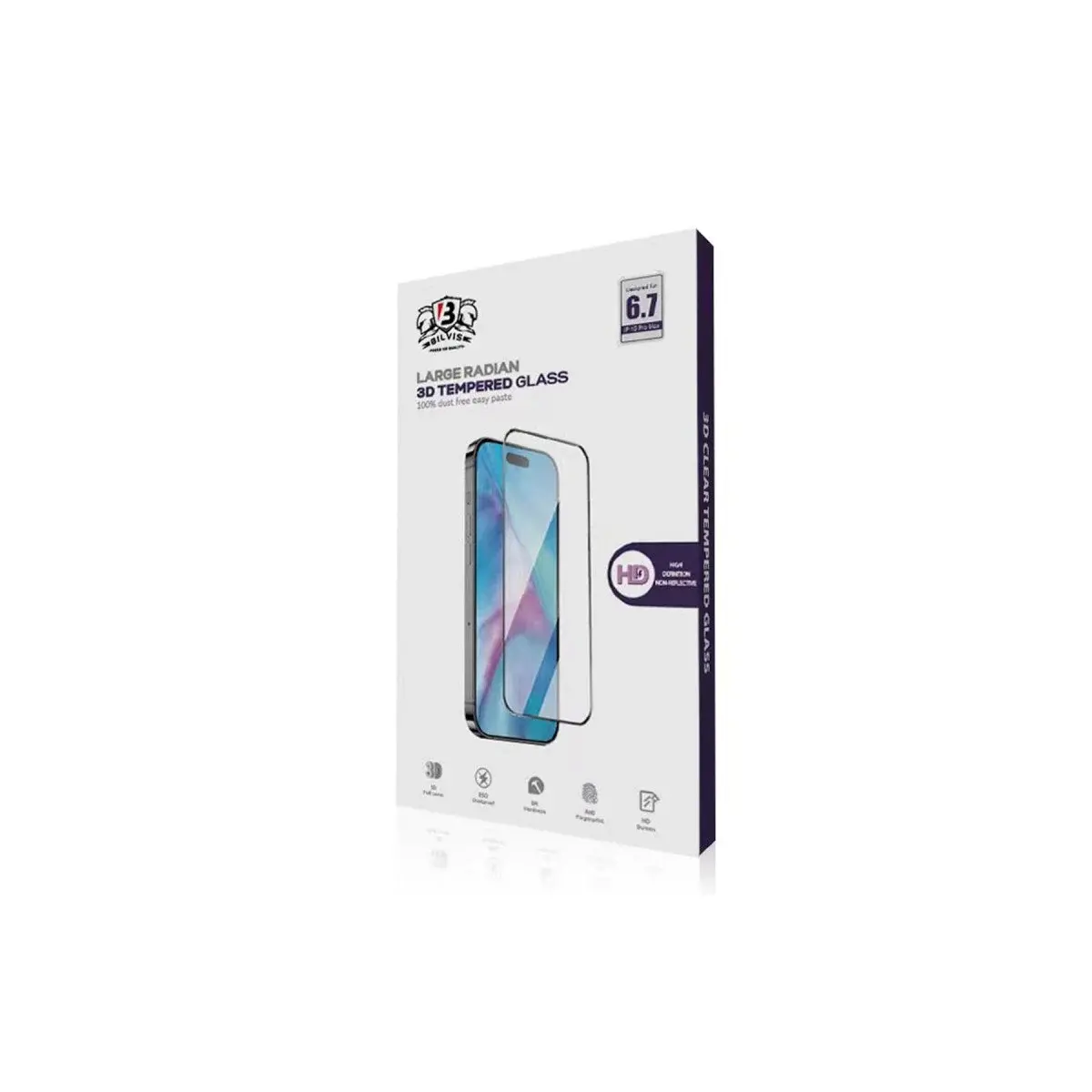 İphone 16 Pro Bilvis 0.18mm Plus Cam Ekran Koruyucu