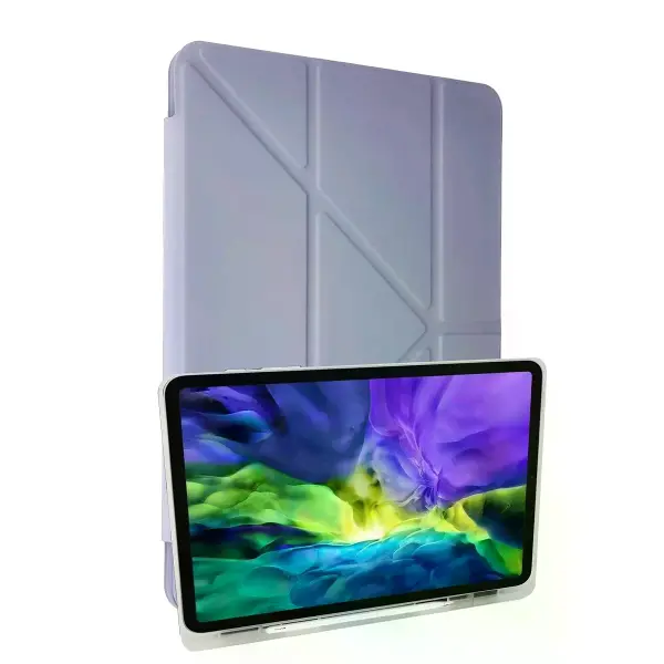 İpad 10.2 (8.nesil) Kılıf Kalemlikli Mars Tablet Kılıfı - Lila