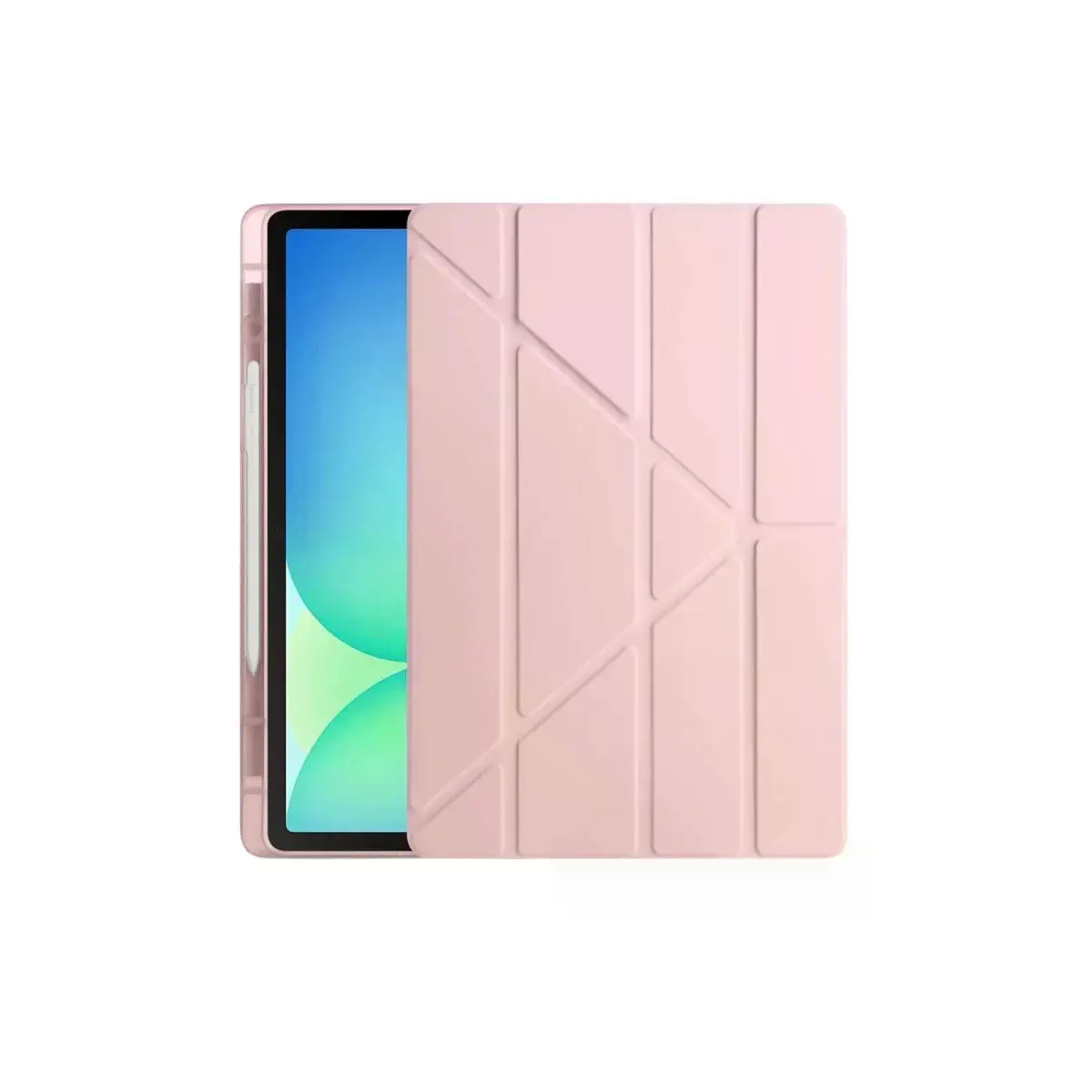 İpad Pro 11 (2024) Kılıf Kalemlikli Hugo Tablet Kılıfı - Rose Gold