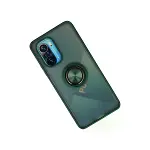 Xiaomi Redmi K40 Kılıf Montreal Yüzüklü Silikon Kapak - Yeşil-2