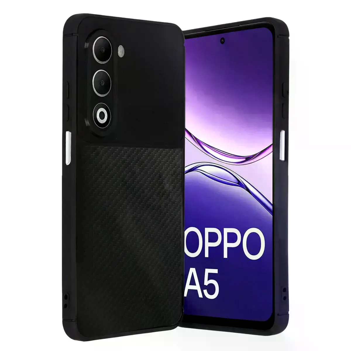 Oppo A5 4g Auto Focus Karbon Kapak - Siyah