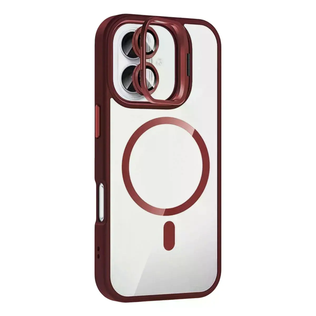 Joko  iPhone 17 Remim Lensli Magsafe Standlı Kapak - Bordo