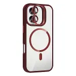 Joko  iPhone 17 Remim Lensli Magsafe Standlı Kapak - Bordo-1
