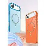 İphone 17 Air Live Diamond Magsafe Kapak - Mavi-5