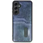 Samsung Galaxy A26 Kılıf Sara Kartvizitli Deri Kılıf - Lacivert-1