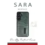 Samsung Galaxy A26 Kılıf Sara Kartvizitli Deri Kılıf - Taba-2