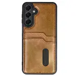 Samsung Galaxy A26 Kılıf Sara Kartvizitli Deri Kılıf - Taba-1