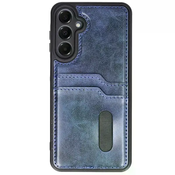 Samsung Galaxy A56 Kılıf Sara Kartvizitli Deri Kılıf - Lacivert