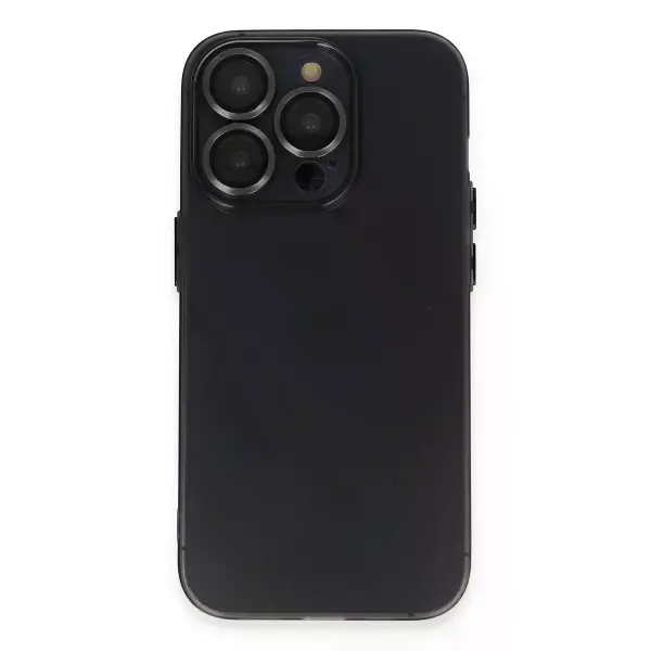 iPhone 13 Pro Max Kılıf Luko Lens Silikon - Siyah