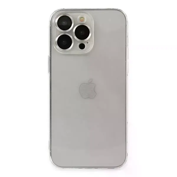 iPhone 13 Pro Max Kılıf Luko Lens Silikon - Gümüş