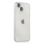 iPhone 14 Kılıf Luko Lens Silikon - Gümüş-2